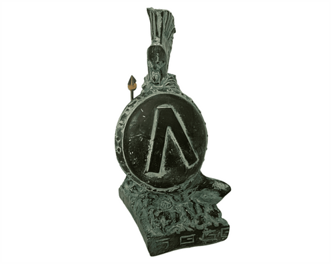 Plaster Sculpture 20cm,Statue of Leonidas,the King of Sparta, with his spear