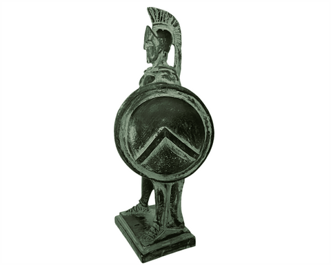 Plaster Sculpture 25,5cm,Statue of King of Sparta Leonidas with sword and shield