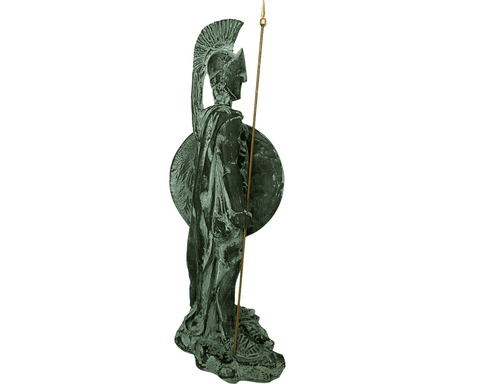 Plaster Sculpture 36cm,Statue of King Leonidas with spear and shield