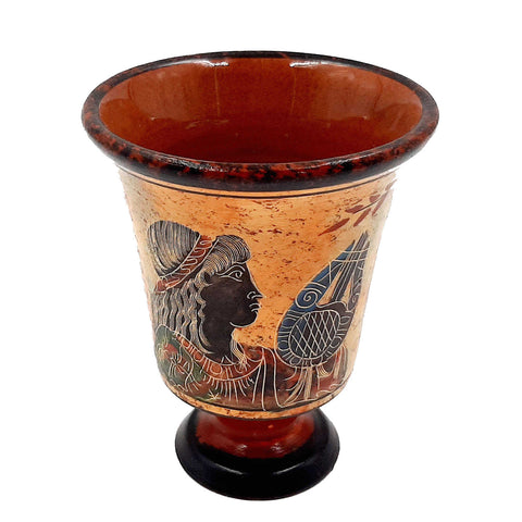 Pythagorean cup,Greedy Cup 11cm glassed,Shows God Apollo
