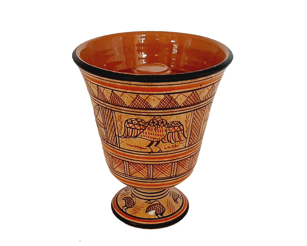 Pythagorean cup,Greedy Cup glazed 11cm,Gemoteric Pottery