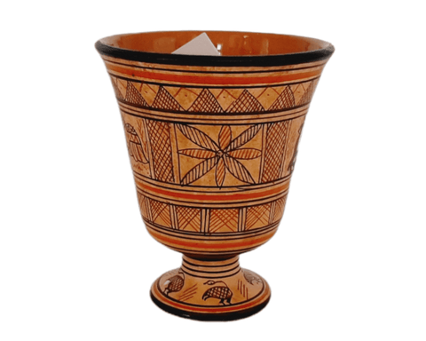 Pythagorean cup,Greedy Cup glazed 11cm,Gemoteric Pottery