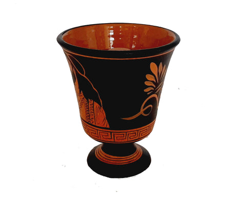 Pythagorean cup,Greedy Cup glazed 11cm,Red Figure Pottery,Shows Pythagoras