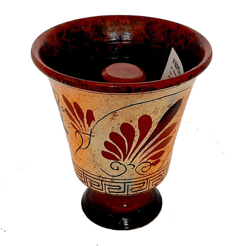 Pythagorean cup,Greedy cup 11cm,Multicolored,Showing God Dionysus - ifigeneiaceramics
