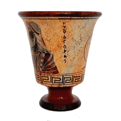 Pythagorean cup,Greedy Cup 11cm,Shows Pythagoras - ifigeneiaceramics