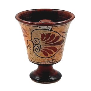 Pythagorean cup,Greedy cup 11cm,Multicolored,Shows Discus throw - ifigeneiaceramics