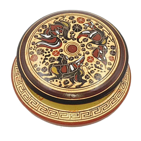 Pyxis 12,5cm ,Greek Corinthian art Pottery - ifigeneiaceramics