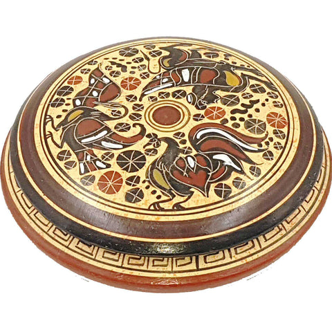 Pyxis 12,5cm ,Greek Corinthian art Pottery - ifigeneiaceramics