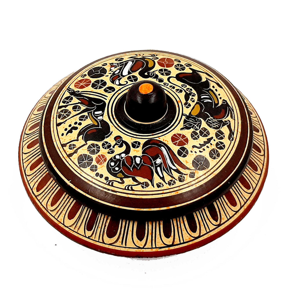 Pyxis 14cm ,Corinthian art,Greek Pottery - ifigeneiaceramics