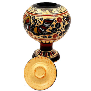 Pyxis 19cm height ,Corinthian art Pottery - ifigeneiaceramics