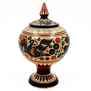 Pyxis 19cm height ,Corinthian art Pottery - ifigeneiaceramics