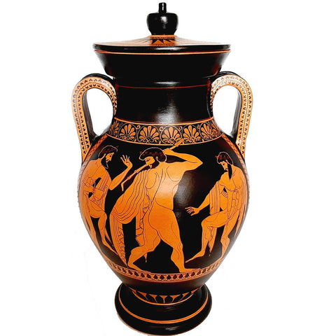 Red Figure Pottery Vase Replicas 45cm,Arming of Hector,Priam and Hecuba - ifigeneiaceramics