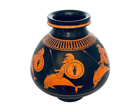 Red Figure Psykter 25cm,vase for cooling wine,Greek Pottery Museum Replica