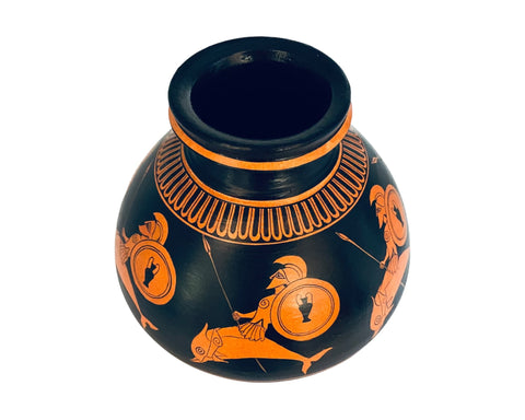 Red Figure Psykter 25cm,vase for cooling wine,Greek Pottery Museum Replica