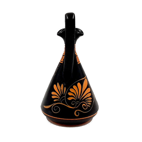 Red Figure Vase 13cm,Lagynos,shows God Zeus - ifigeneiaceramics