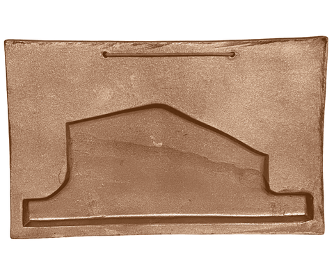 Relief terracotta Slab 26*16cm,Bronze Patina,reprasanting Partenon temple of Acropolis