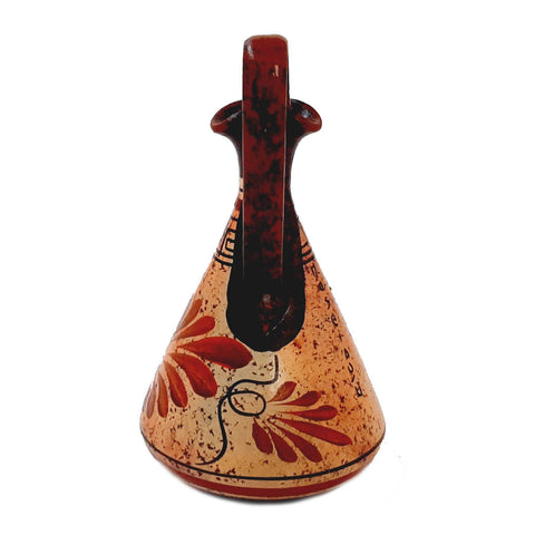 Set of 2 multicolor vases 13,5cm,Ancient Greek Pottery,Shows God Dionysus and Goddess Aphrodite - ifigeneiaceramics