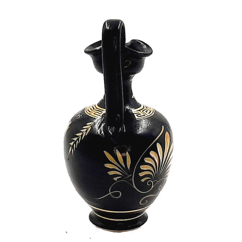 Set of 2 Attic white figure Greek Vases 16cm,God Zeus,Goddess Athena - ifigeneiaceramics