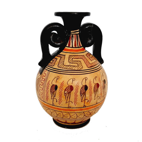 Set of 2 Geometric vases 11,5cm,Ancient  Greek Pottery - ifigeneiaceramics