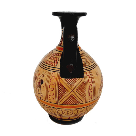 Set of 2 Geometric vases 11,5cm,Ancient  Greek Pottery - ifigeneiaceramics