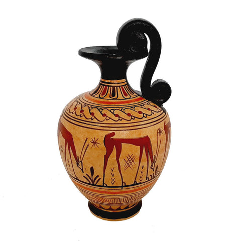 Set of 2 Geometric vases 11,5cm,Ancient  Greek Pottery - ifigeneiaceramics