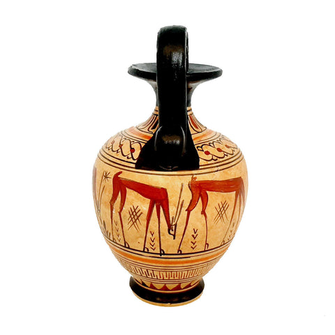 Set of 2 Geometric vases 11,5cm,Ancient  Greek Pottery - ifigeneiaceramics