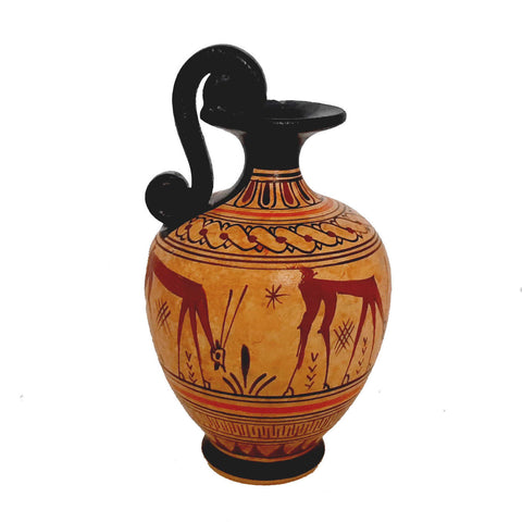 Set of 2 Geometric vases 11,5cm,Ancient  Greek Pottery - ifigeneiaceramics