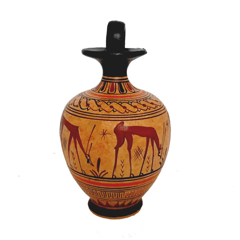 Set of 2 Geometric vases 11,5cm,Ancient  Greek Pottery - ifigeneiaceramics