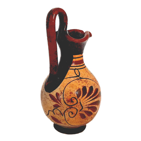 Set of 3 Ancient Greek Pottery vases 11,5cm,Multicolored,Showing Olympian Gods - ifigeneiaceramics