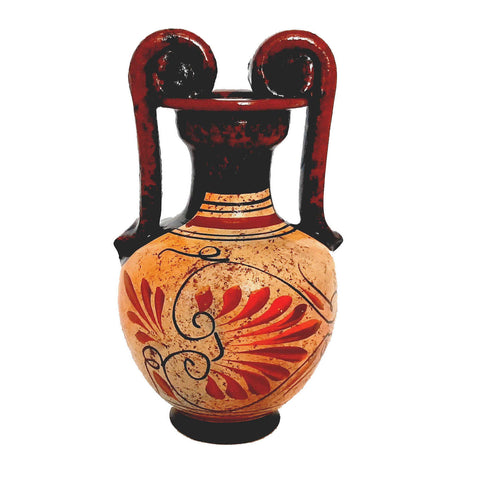 Set of 3 Ancient Greek Pottery vases 11,5cm,Multicolored,Showing Olympian Gods - ifigeneiaceramics