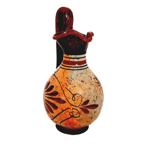 Set of 3 Ancient Greek Pottery vases 11,5cm,Multicolored,Showing Olympian Gods - ifigeneiaceramics