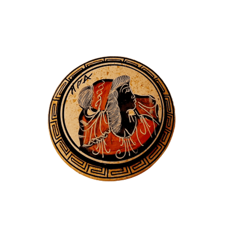 Set of 3 Ancient Greek Pyxis,Showing 3 Olympian Gods