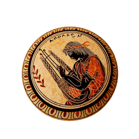 Set of 3 Ancient Greek Pyxis,Showing 3 Olympian Gods