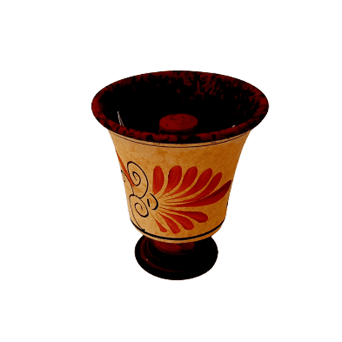 Set of 3 Pythagorean Cups,Showing Pythagoras,God Zeus and God Dionysus