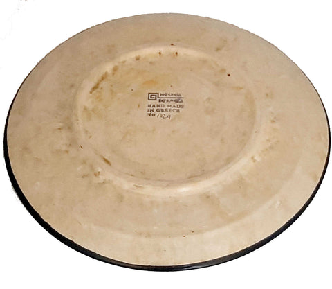 Theseus versus Minotaur and Goddess Athena,Attic white plate 23cm