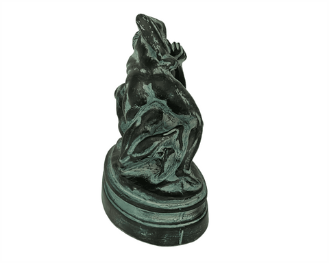 Wrestlers Statue ,Greek Olympic games,Green Patina Plaster Scuplture 17cm