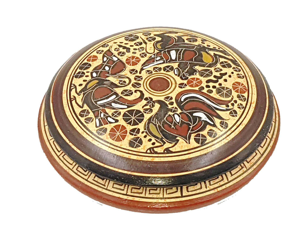 Pyxis 12,5cm ,Greek Corinthian art Pottery - ifigeneiaceramics