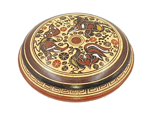 Pyxis 12,5cm ,Greek Corinthian art Pottery - ifigeneiaceramics