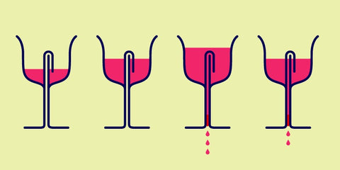 Pythagorean Greedy Cups 11cm, set of 2 conteporary designs blue shades