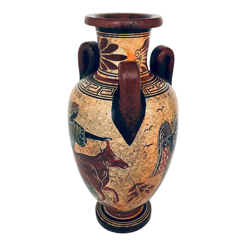 Ancient Greek Amphora 22cm,Europa with the Bull, Godess Nike