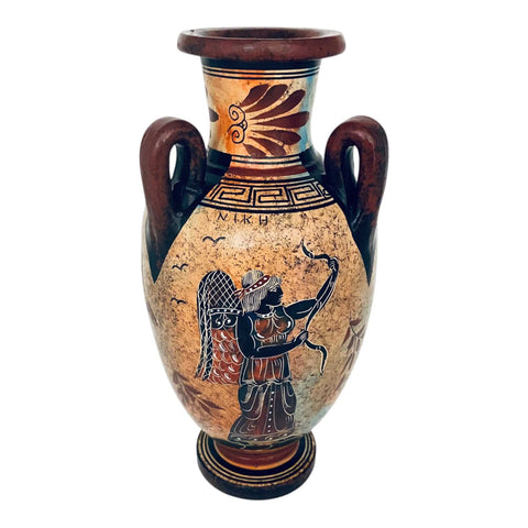 Ancient Greek Amphora 22cm,Europa with the Bull, Godess Nike