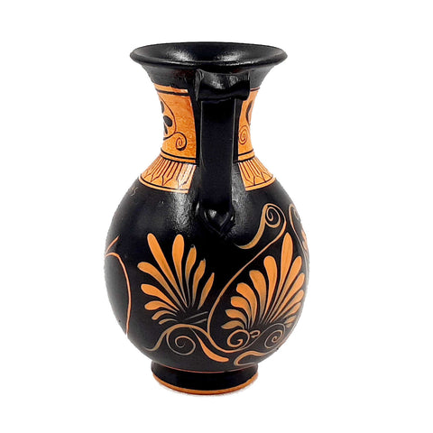 Ancient Greek Olpe 16cm,Red Figure Pottery,God Zeus with Ganymede