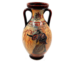 Ancient Greek Pelike,Multicolor Pottery Vase 31cm,God Zeus with Hera and Dionysus