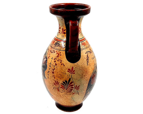 Ancient Greek Pelike,Multicolor Pottery Vase 31cm,God Zeus with Hera and Dionysus