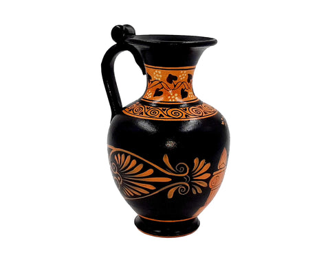 Ancient Greek Vase 13cm,Red Figure Oinochoe,Showing Goddess Athena