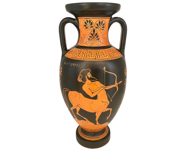 Ancient Greek Vase 31cm,Red figure Amphora,Athena and odysseus,Centaur