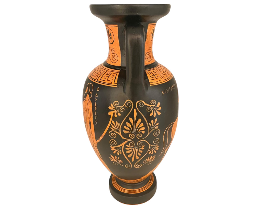 Athena & Hermes Red-Figure Greek Amphora 31cm – ifigeneiaceramics