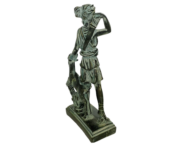 Statue d'Artémis, la déesse de la chasse, sculpture grecque en plâtre 25 cm