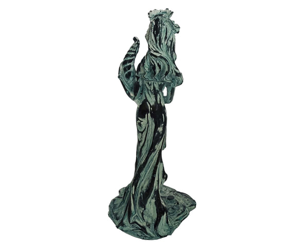 Statue de Fortuna, la déesse grecque de la chance, sculpture en plâtre moulée 22 cm