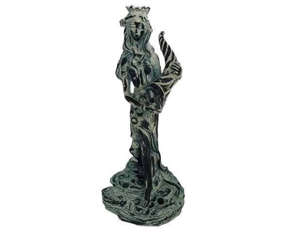 Statue de Fortuna, la déesse grecque de la chance, sculpture en plâtre moulée 22 cm